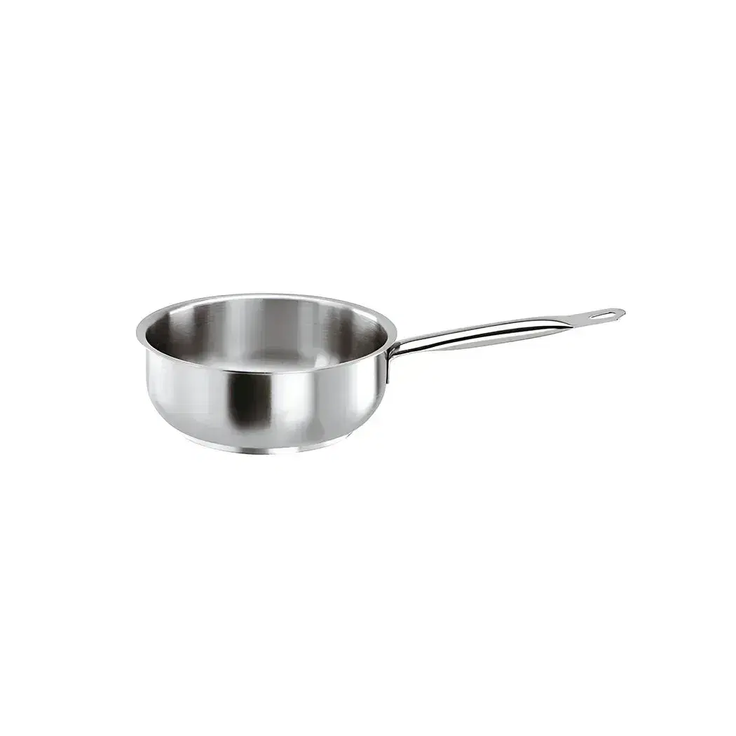 Paderno, Stainless Steel Sauté Pan, Rounded Bottom, 4.2 L Capacity