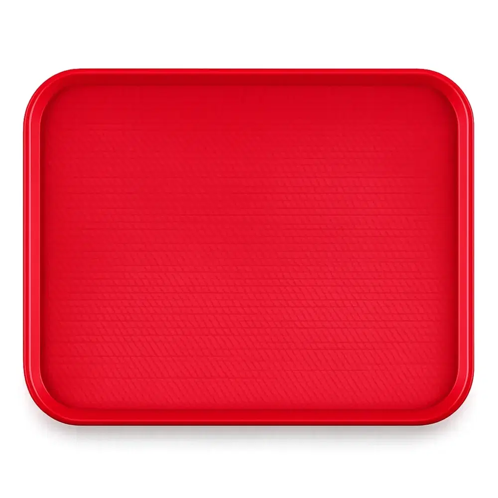 Wundermaxx Fast Food Tray, Rectangular, Plastic, Red Color
