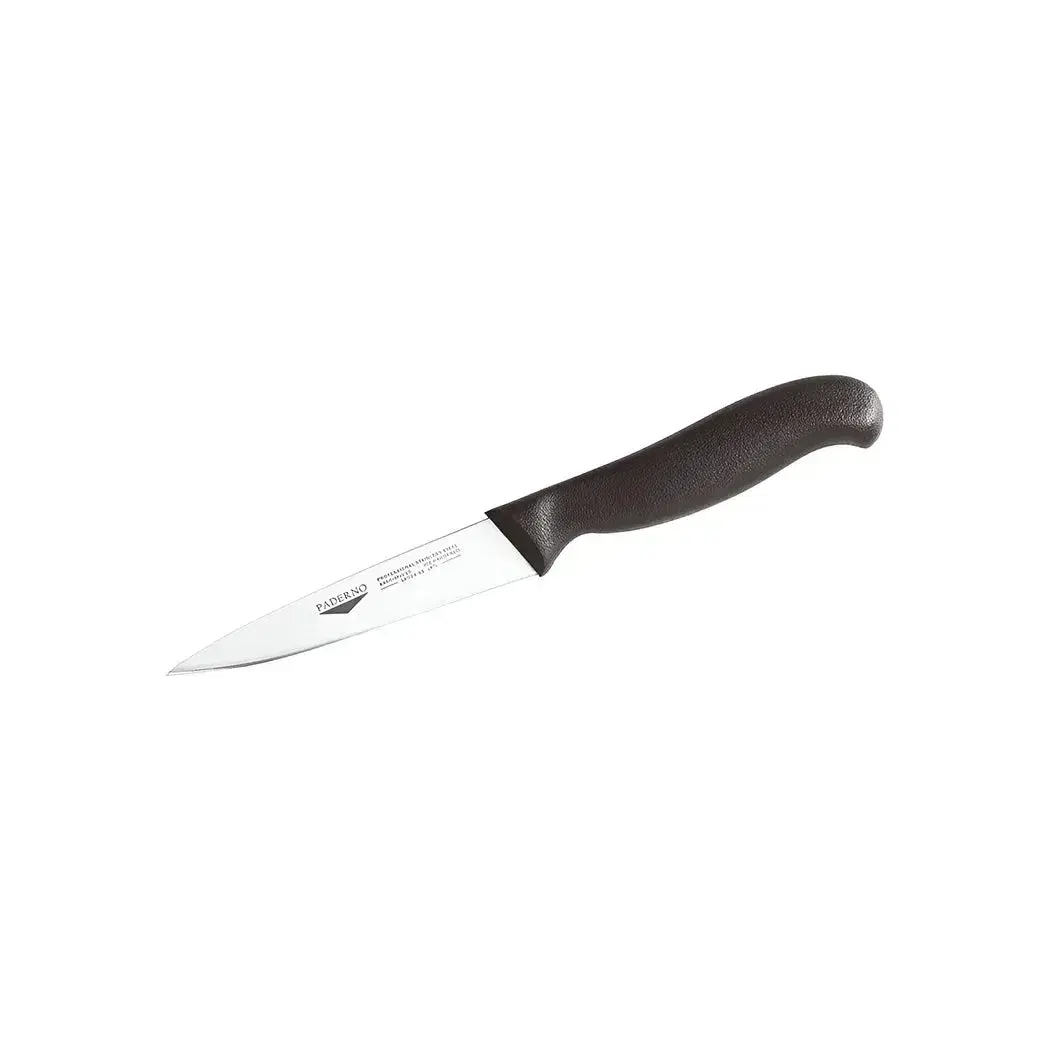 Paderno, Paring Knife, 11 cm Blade, Black Handle