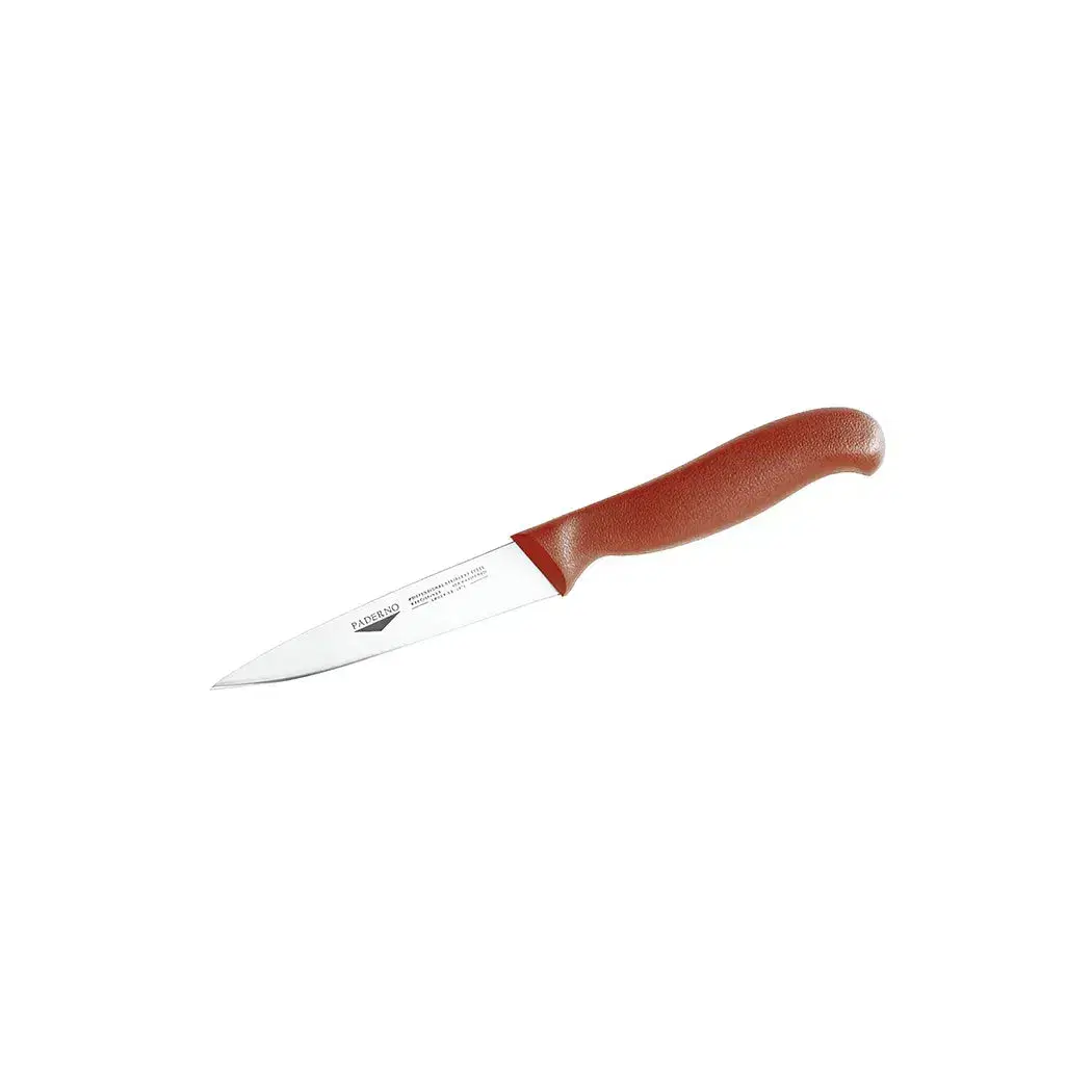 Paderno, Paring Knife, 11 cm Blade, Red Handle