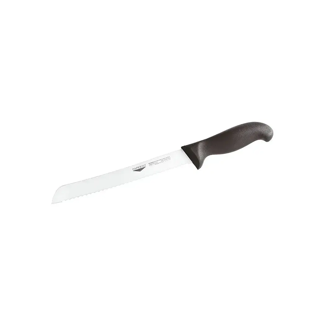 Paderno, Bread Knife, 30 cm Blade, Black Handle