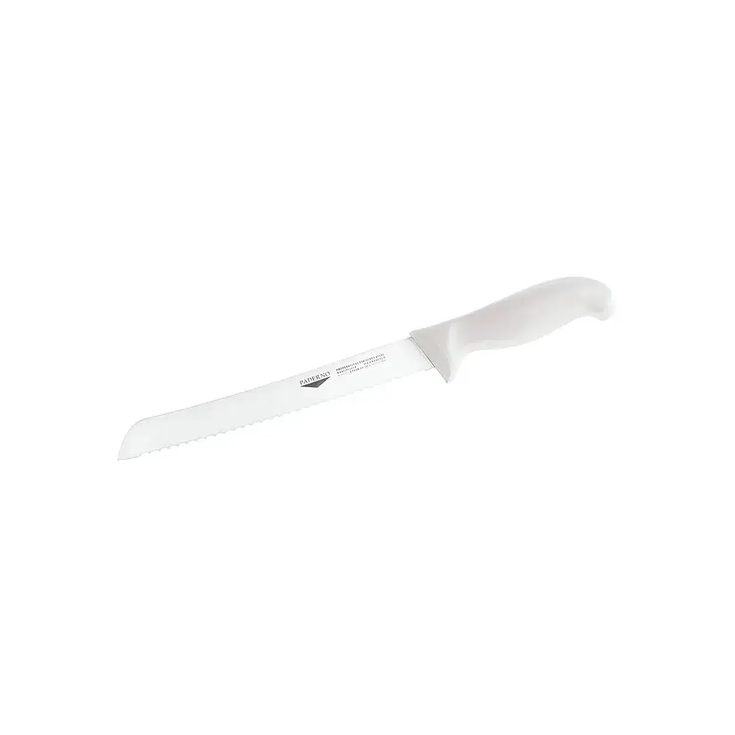 Paderno, Bread Knife, 25 cm Blade, White Handle