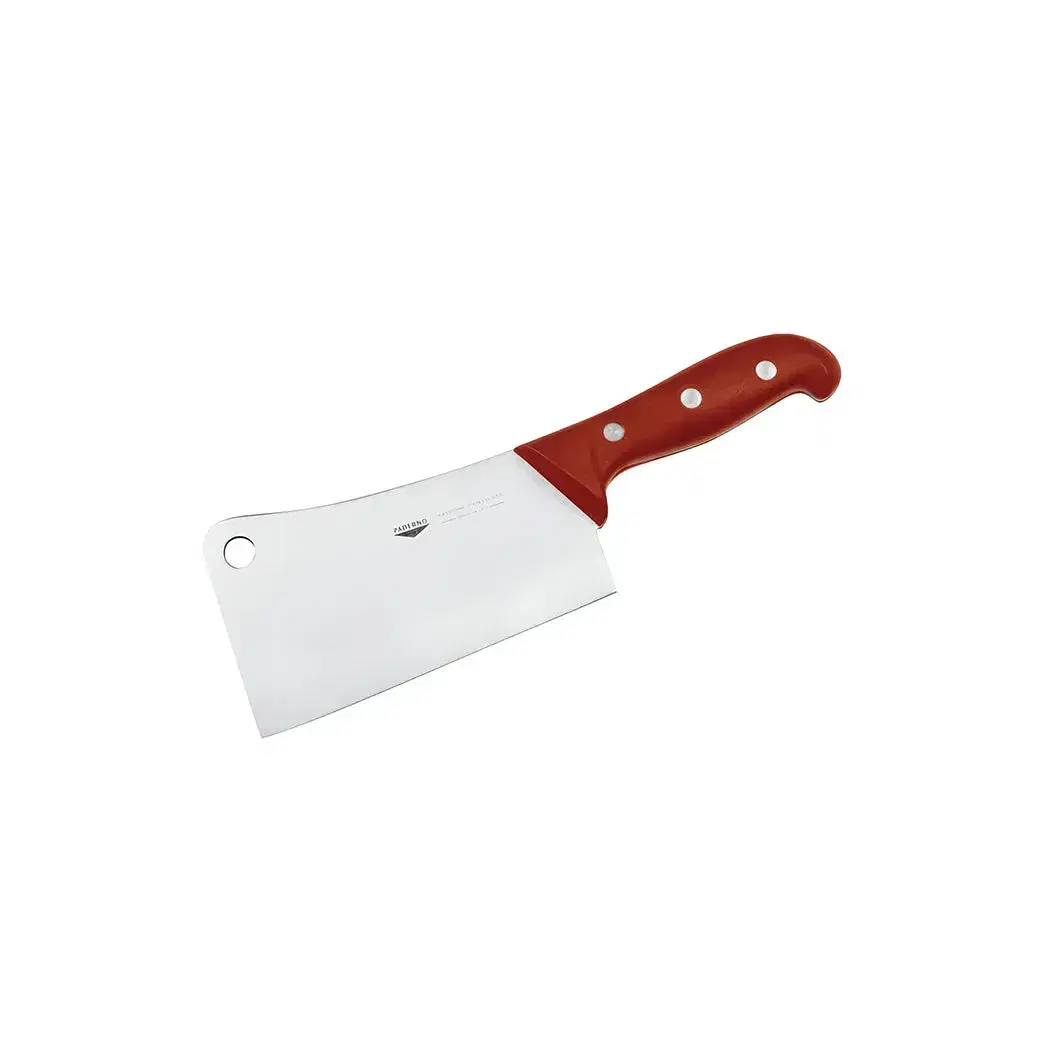 Paderno, Meat Cleaver, 22 cm Blade, Red Handle