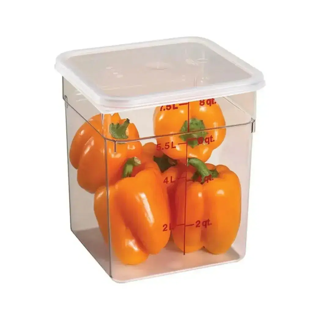 Cambro, Food Storage Container, Polycarbonate, Transparent, 8 L