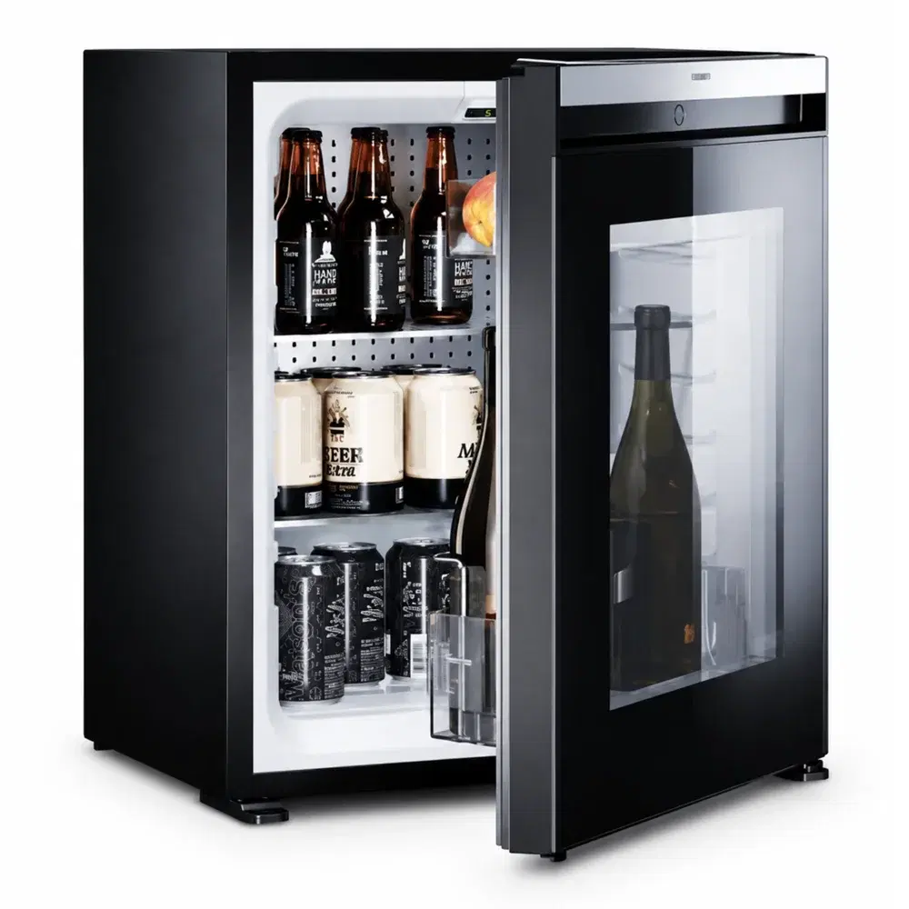 Dometic HiPro 49 L Capacity Minibar With Thermostat Control, LED Light & Hinged Door Black