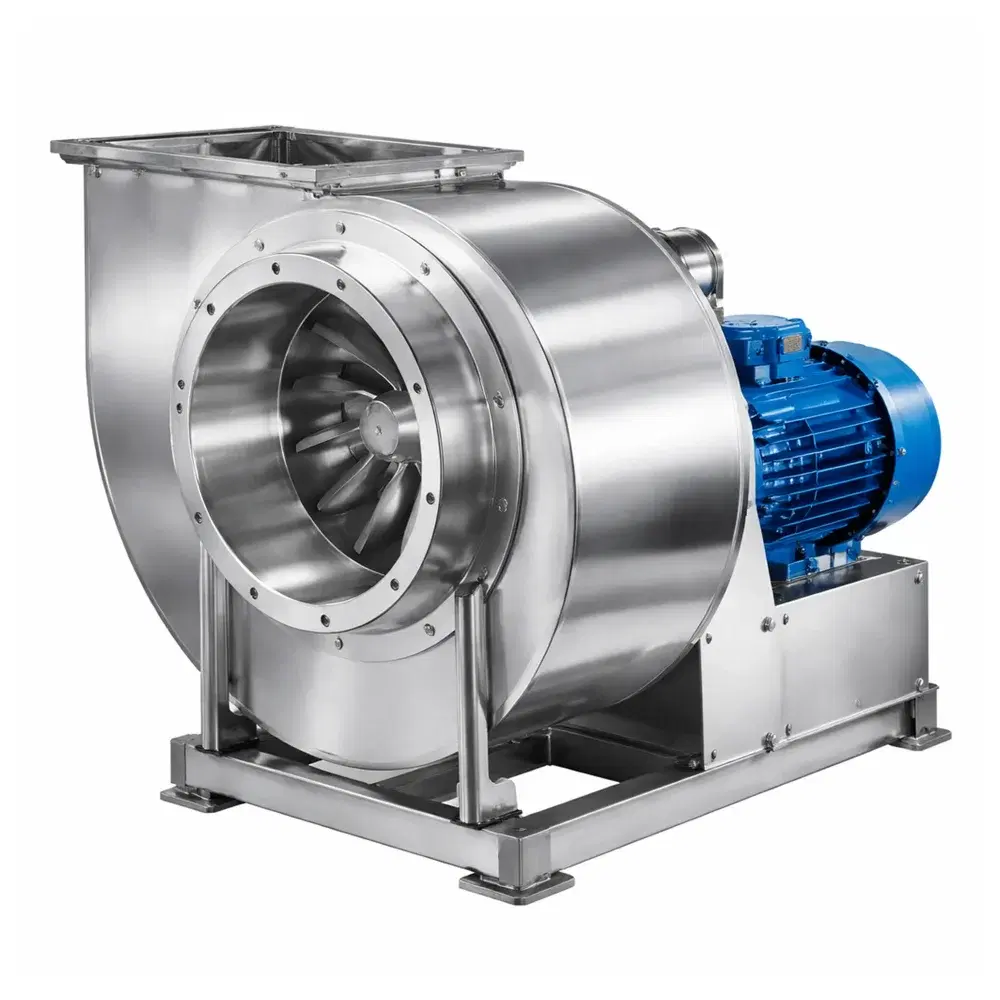 Centrifugal Exhaust Fan Metal 2900 RPM 2 HP 3 Phase Heavy Duty Silver Finish