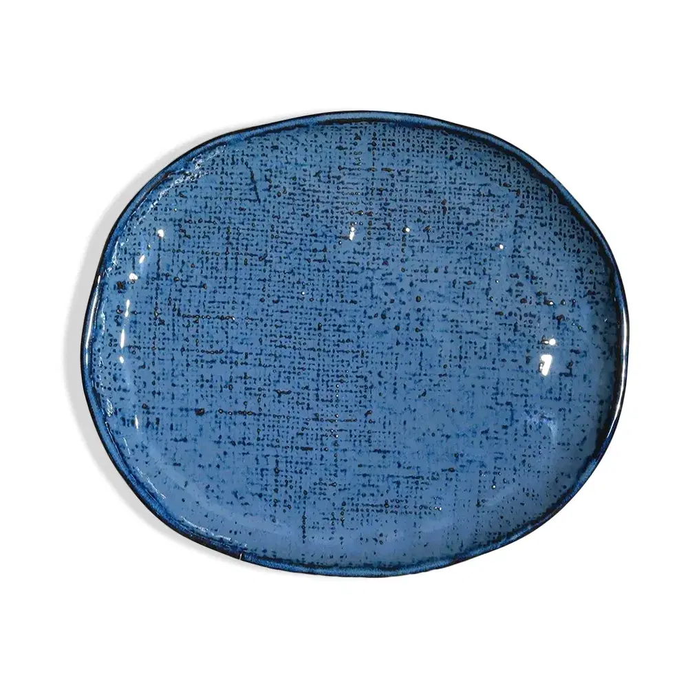 Don Bellini, Porcelain Plate, 26 cm Diameter, Blue