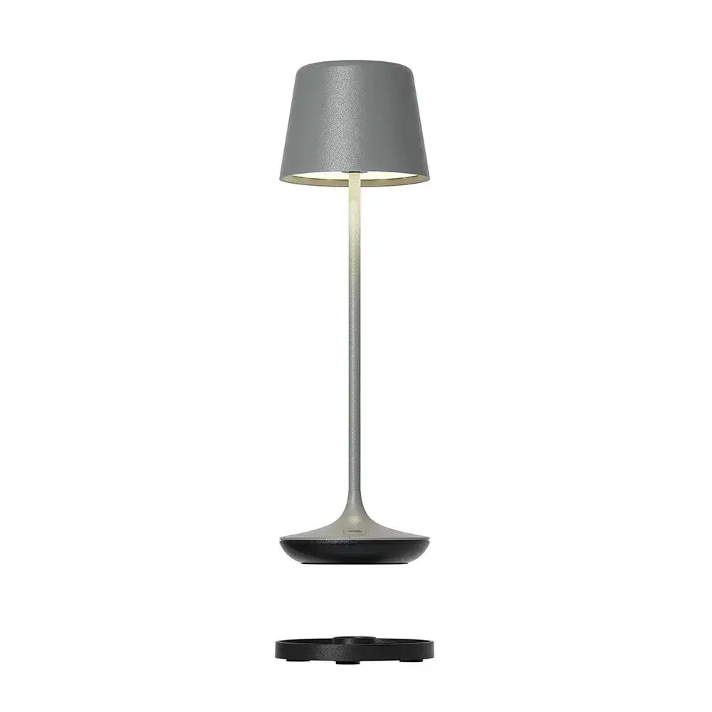 Leonardo, Table Lamp, 25 cm Height, Grey