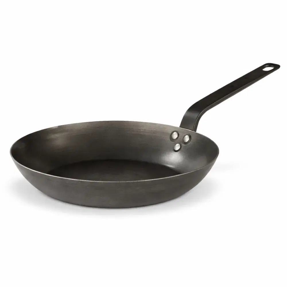 Pujadas Spain Black Steel Lyonnaise Fry Pan, D20 cm