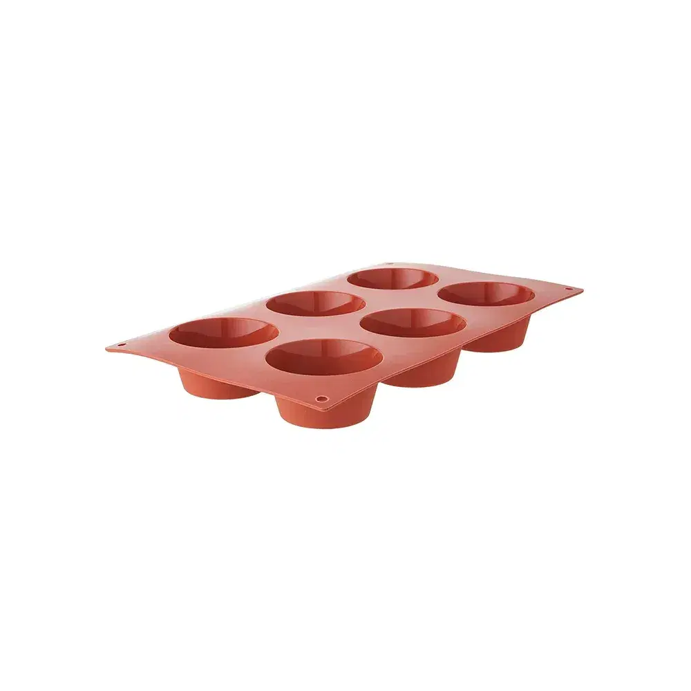 Silikomart, Silicone Moulds, 6 Medium Muffins, 100 ml Capacity