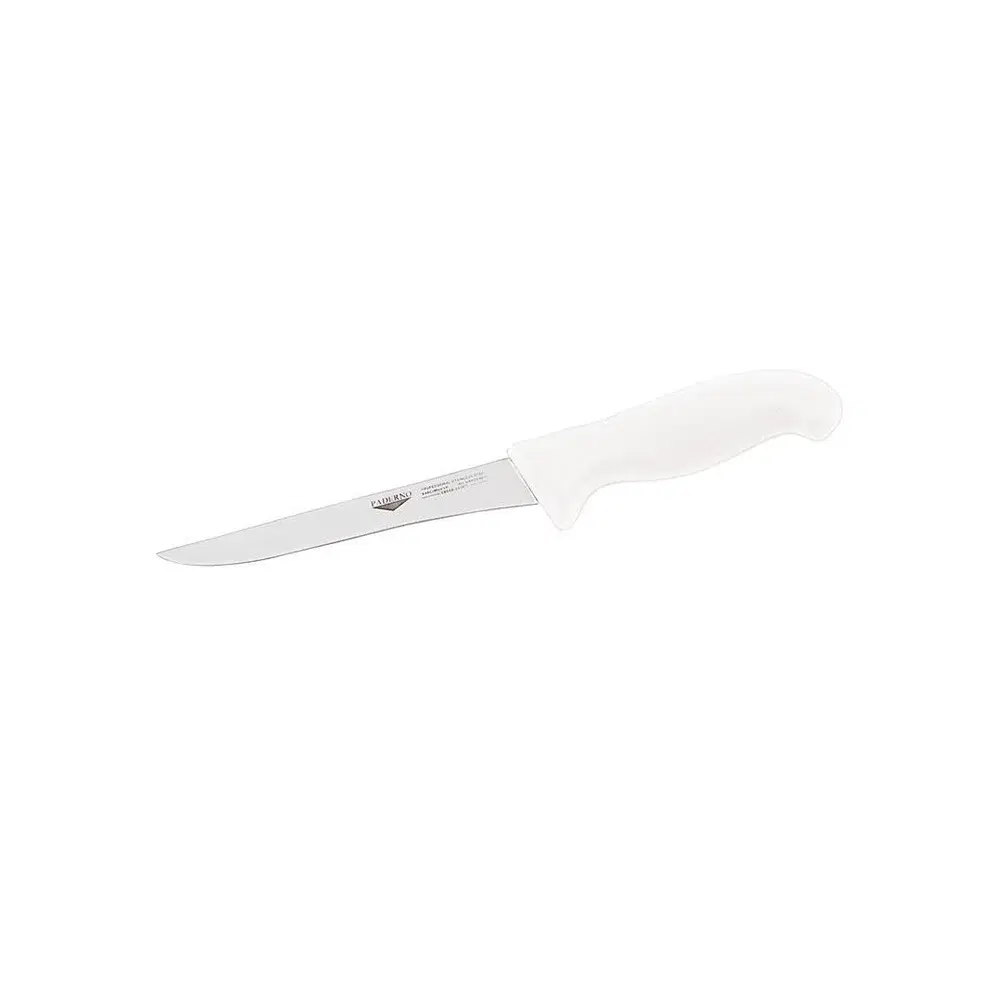 Paderno, Boning Knife, 16 cm Blade, Stainless Steel, White Handle