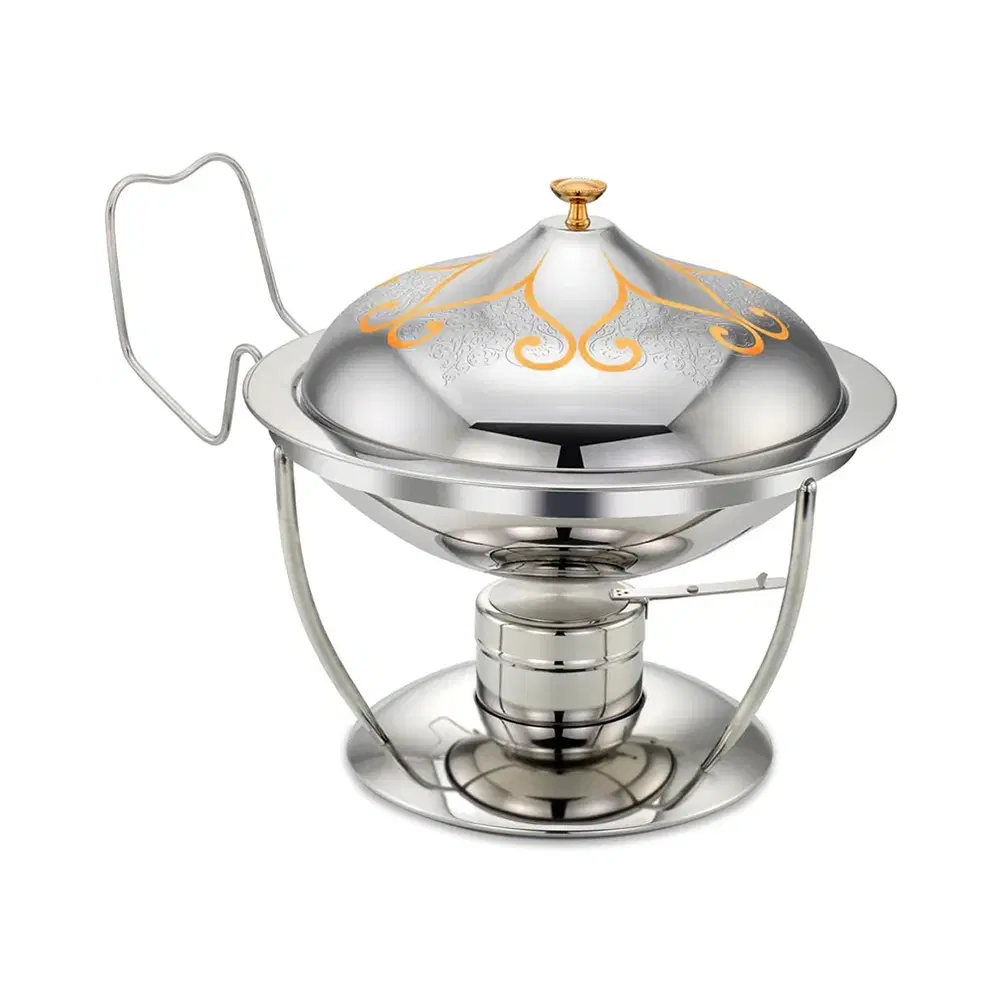 Pradeep, Food Warmer and Display, 1L Capacity, Gold, 25 cm