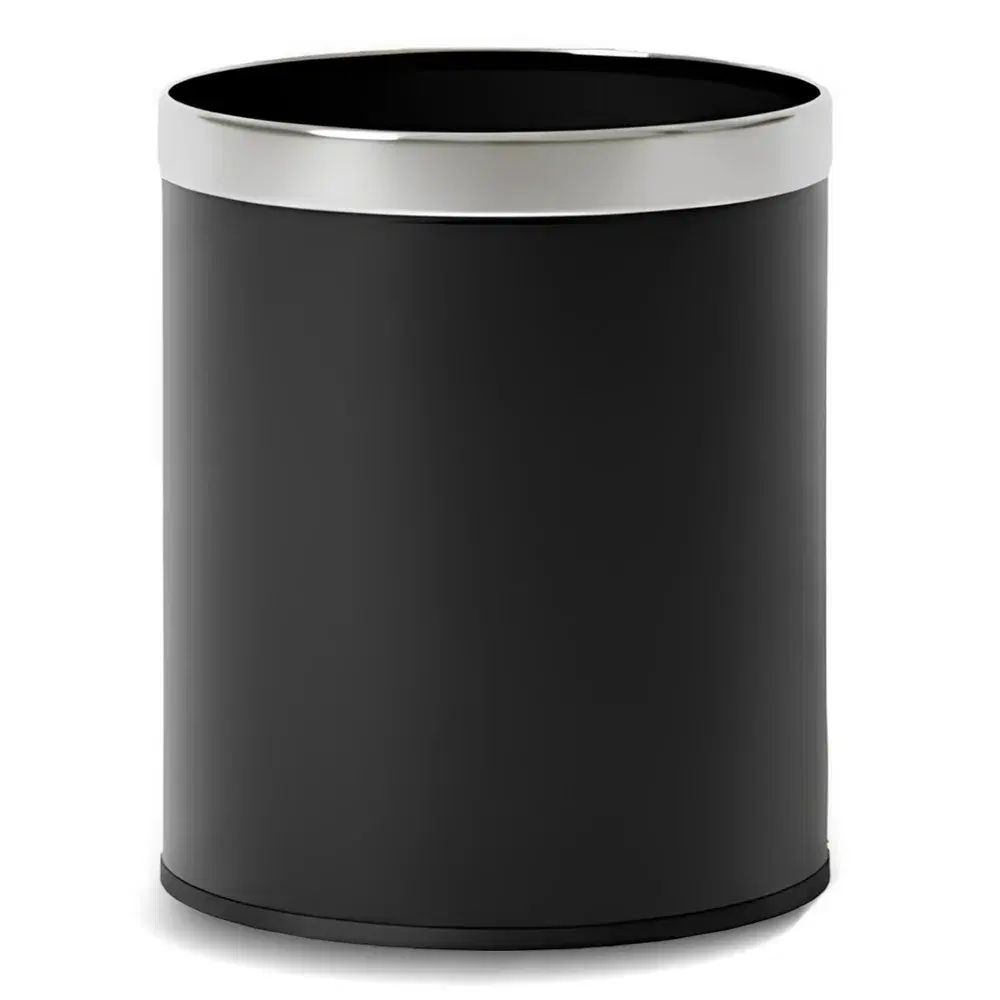 Roomwell, Guest Room Waste Bin, 10 L, Round, Black