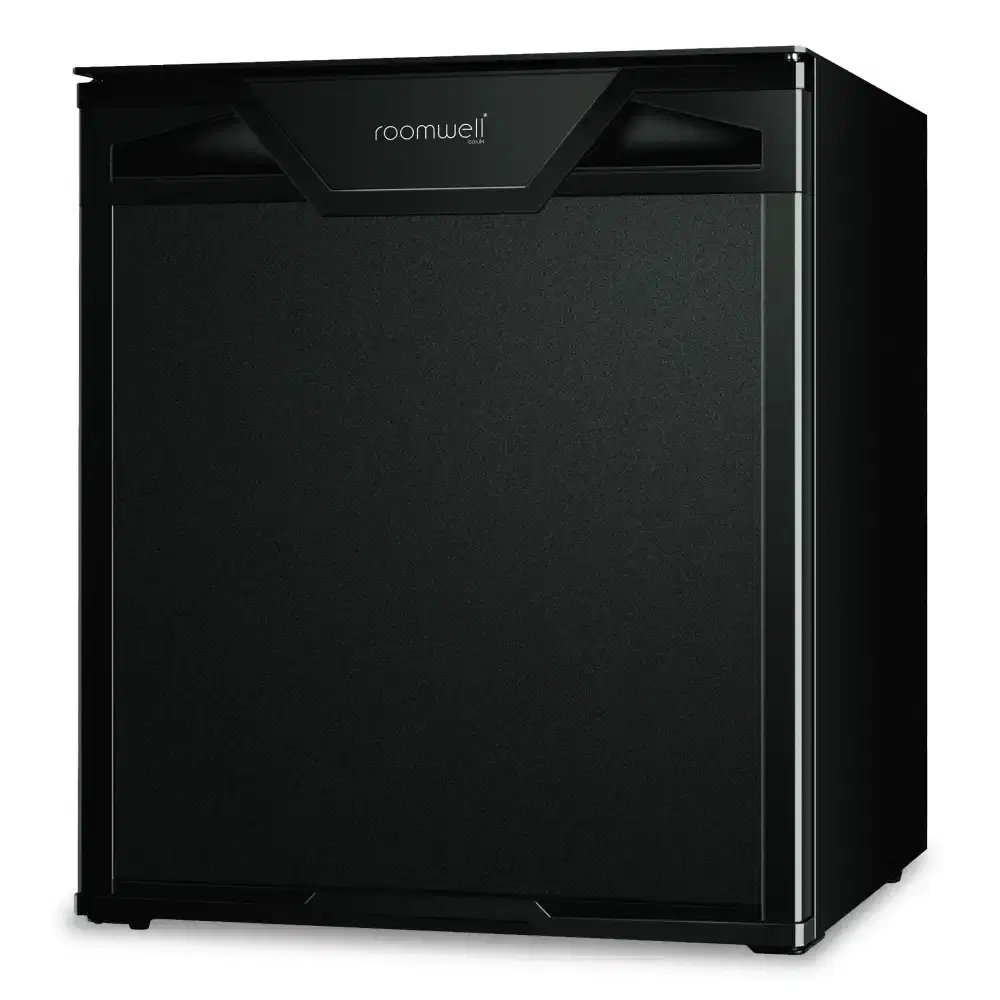 Roomwell High Cool Absorption Minibar, Solid Door 30 Litres, H 49 x W 40 x D 40.6 cm, 100% Silent, Ultra-Cooling, CFC/HCFC Free, Color Black