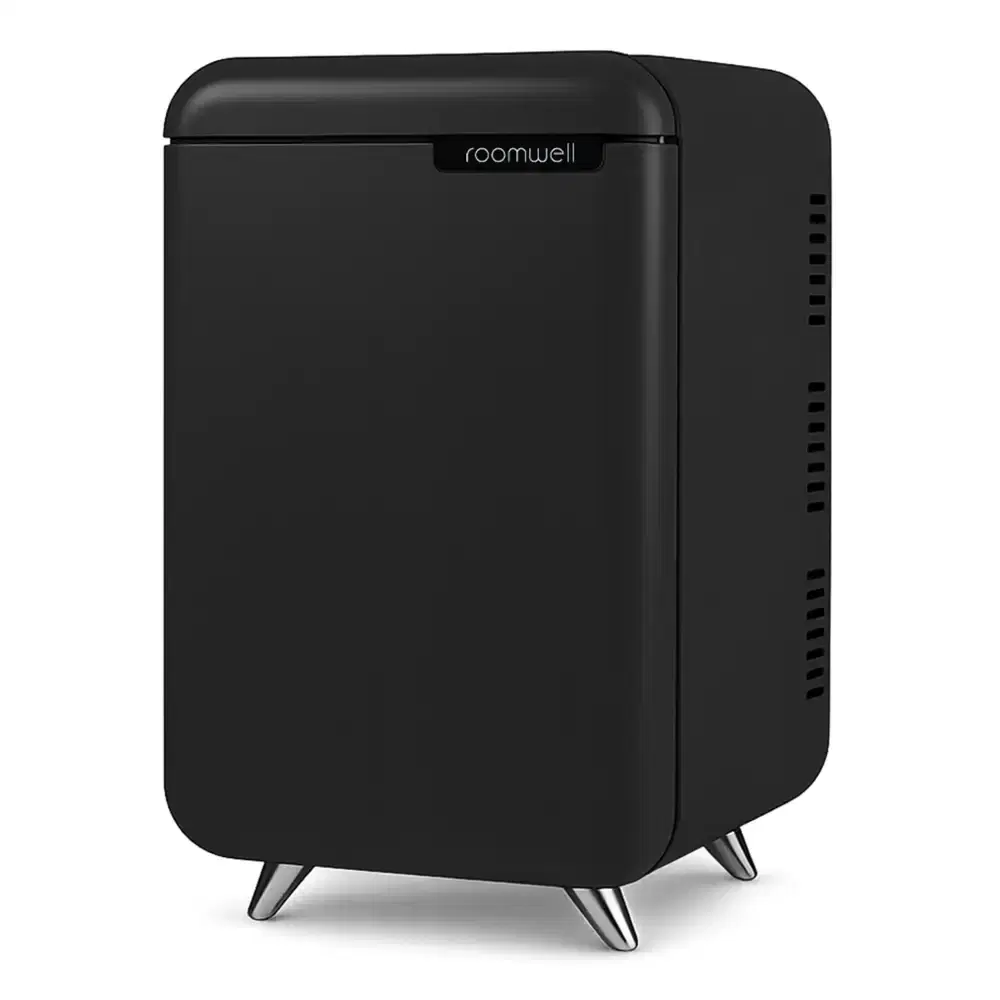 Roomwell High Cool Absorption Minibar, Solid Door 60 Litres, H 57 x W 49 x D 49 cm 100% Silent, Ultra-Cooling, CFC/HCFC Free, Color Black