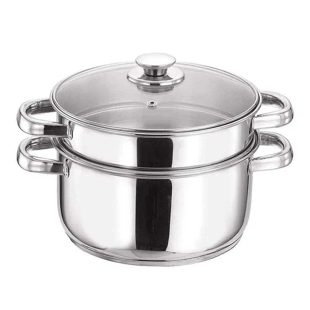 Vinod, Cook Pot/Steamer, 2 Tiers, Stainless Steel, with Lid